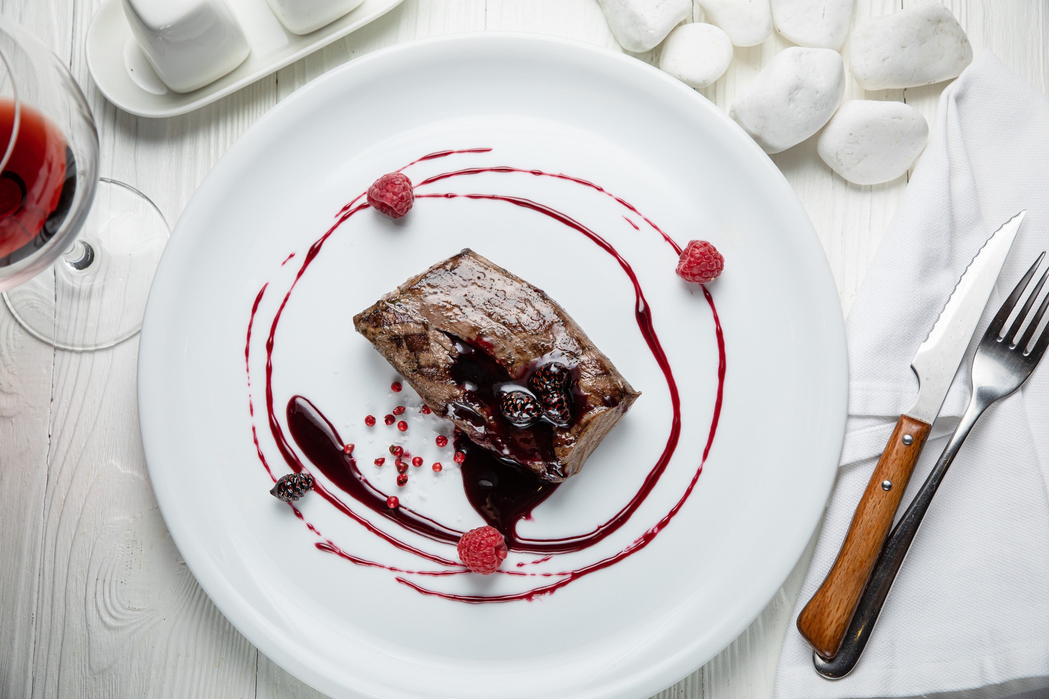 Raspberries and Steak Lyman Orchards